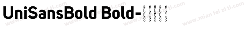 UniSansBold Bold字体转换